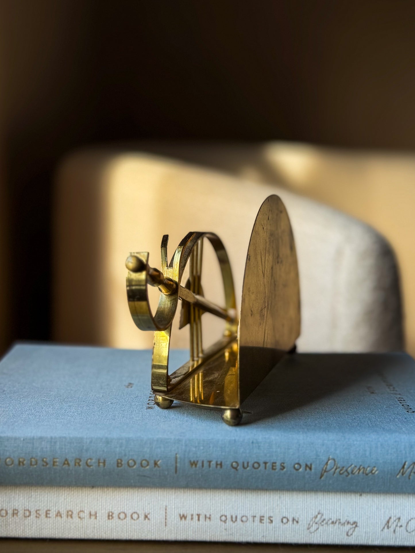 Brass Mail Holder with Envelope Opener