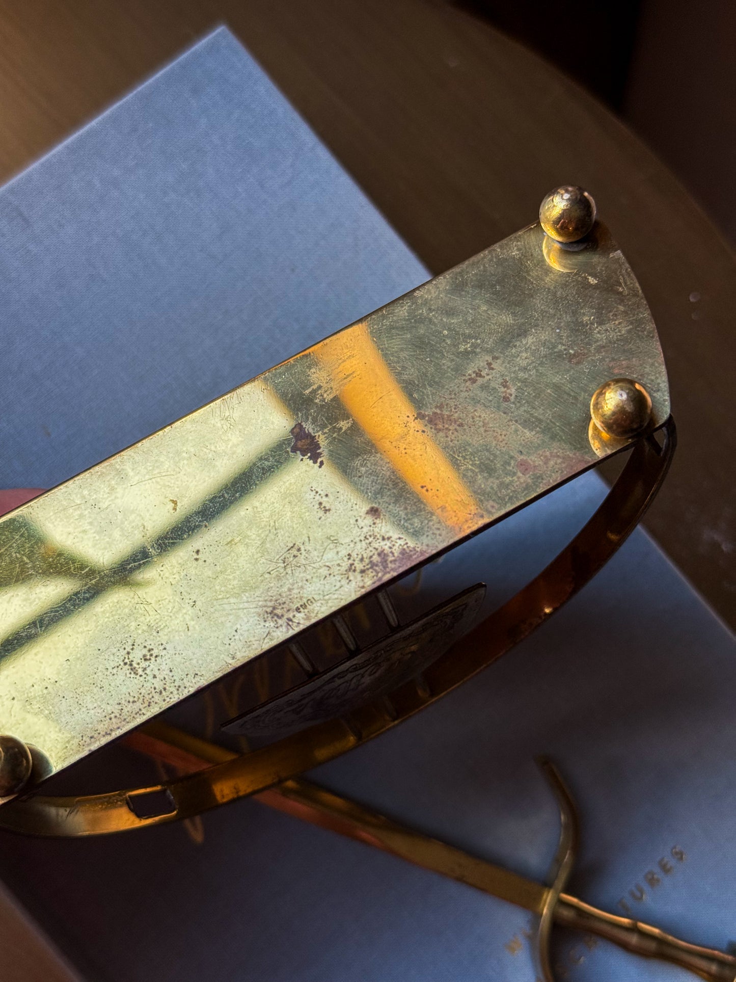 Brass Mail Holder with Envelope Opener