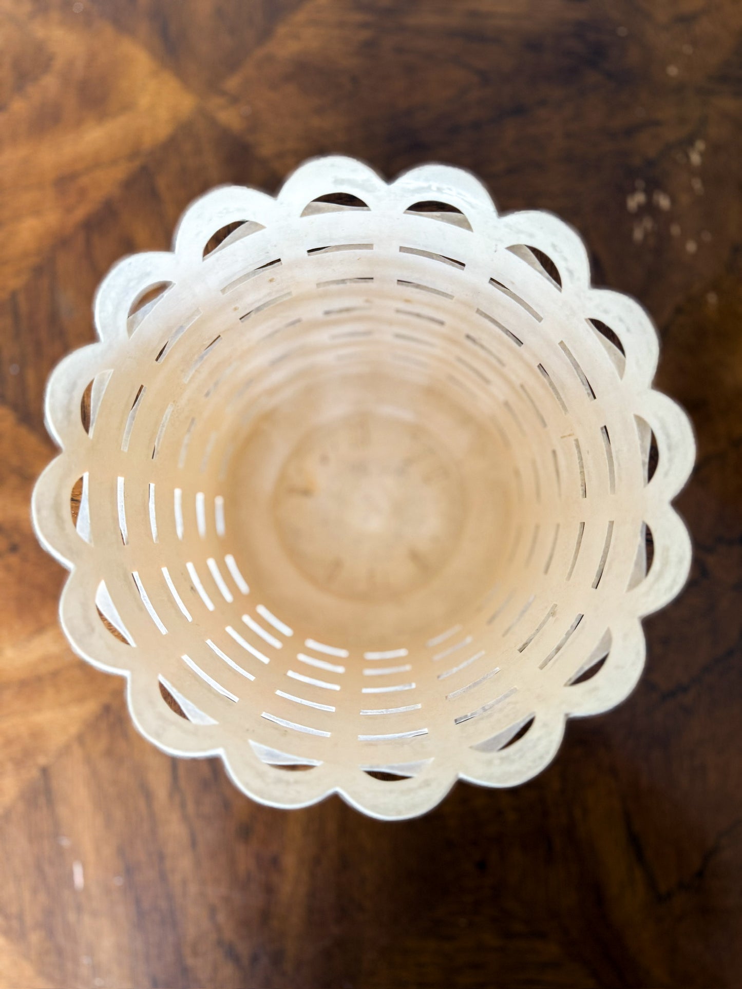 Burlwood Woven Basket Planter