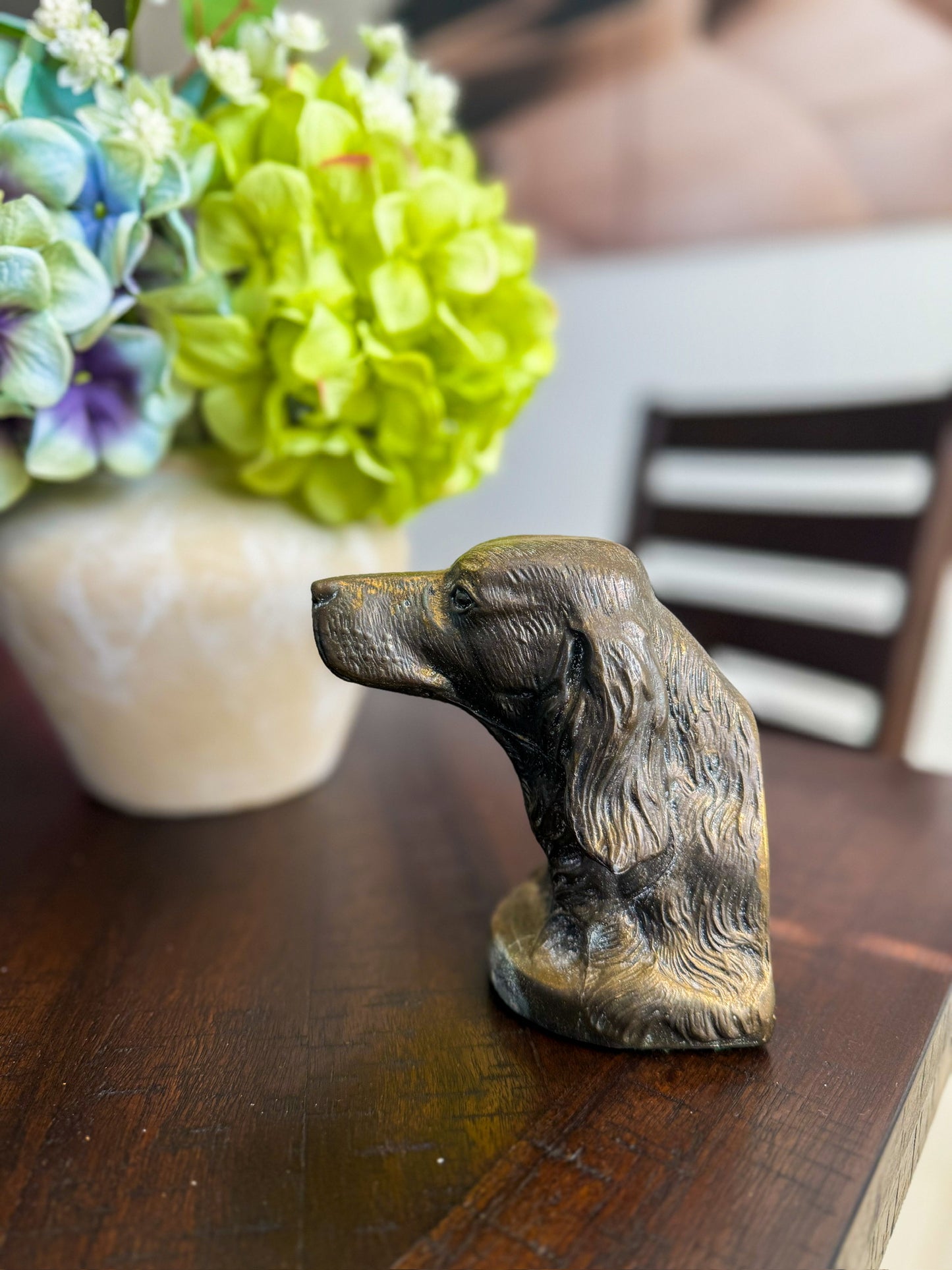 Vintage Bronze Hunting Dog Bookend