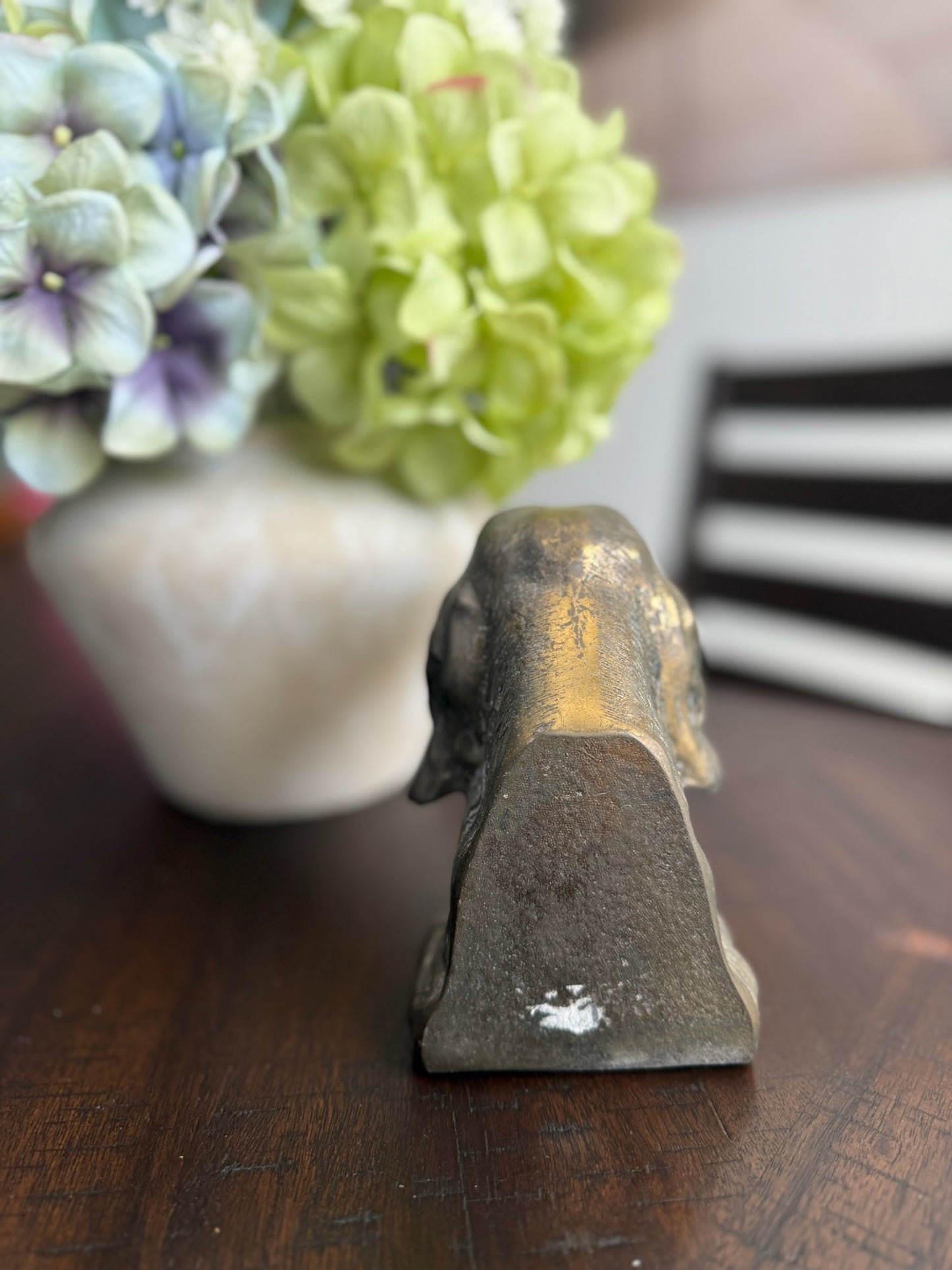 Vintage Bronze Hunting Dog Bookend