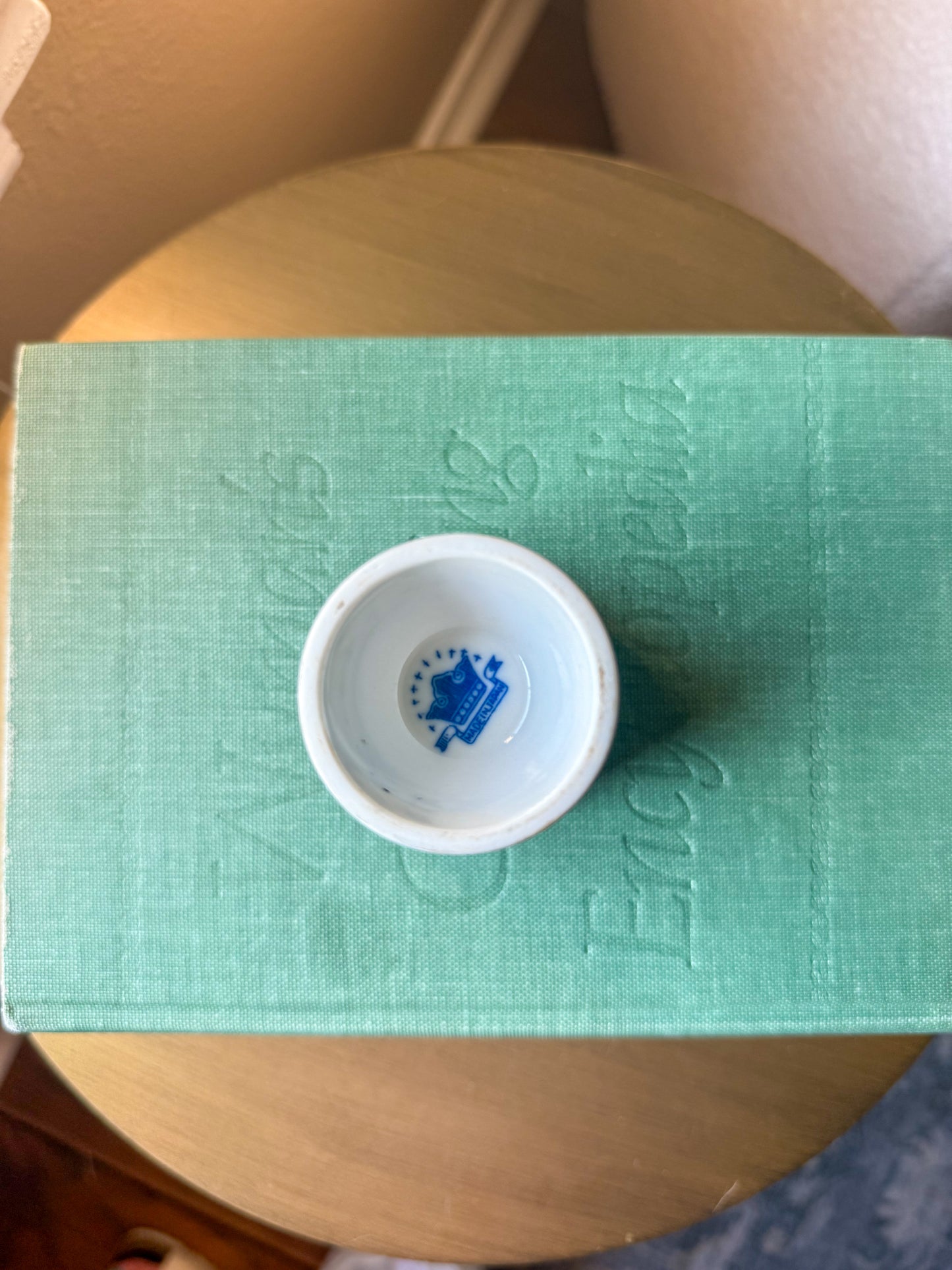 Stamped Blue Willow Egg Holder