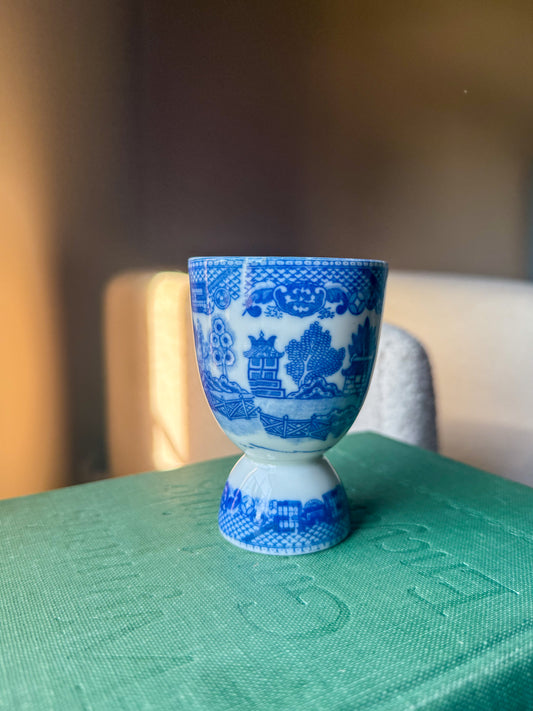 Stamped Blue Willow Egg Holder
