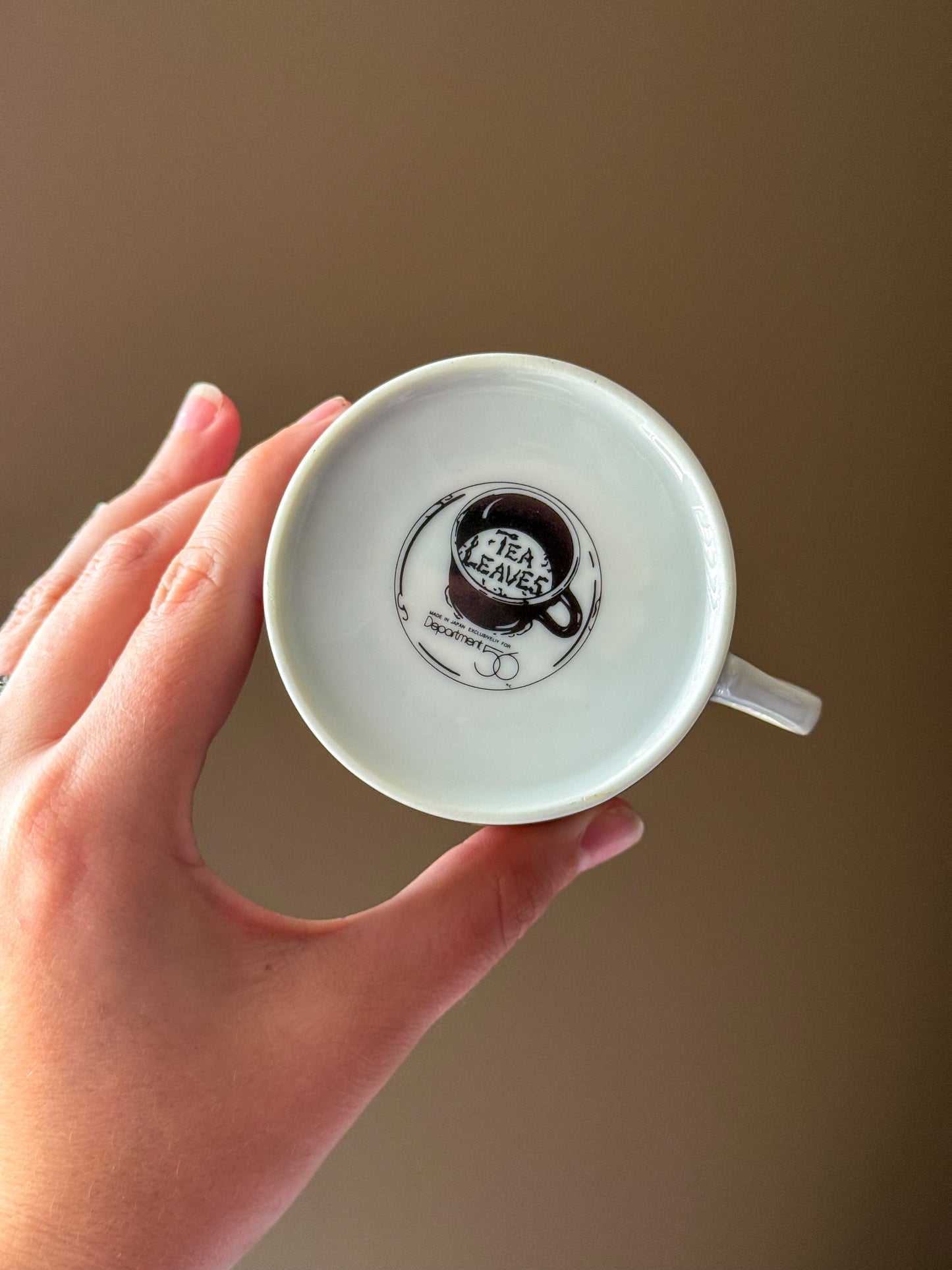 Dept 56 “Tea Leaves” Teacup + Saucer Set