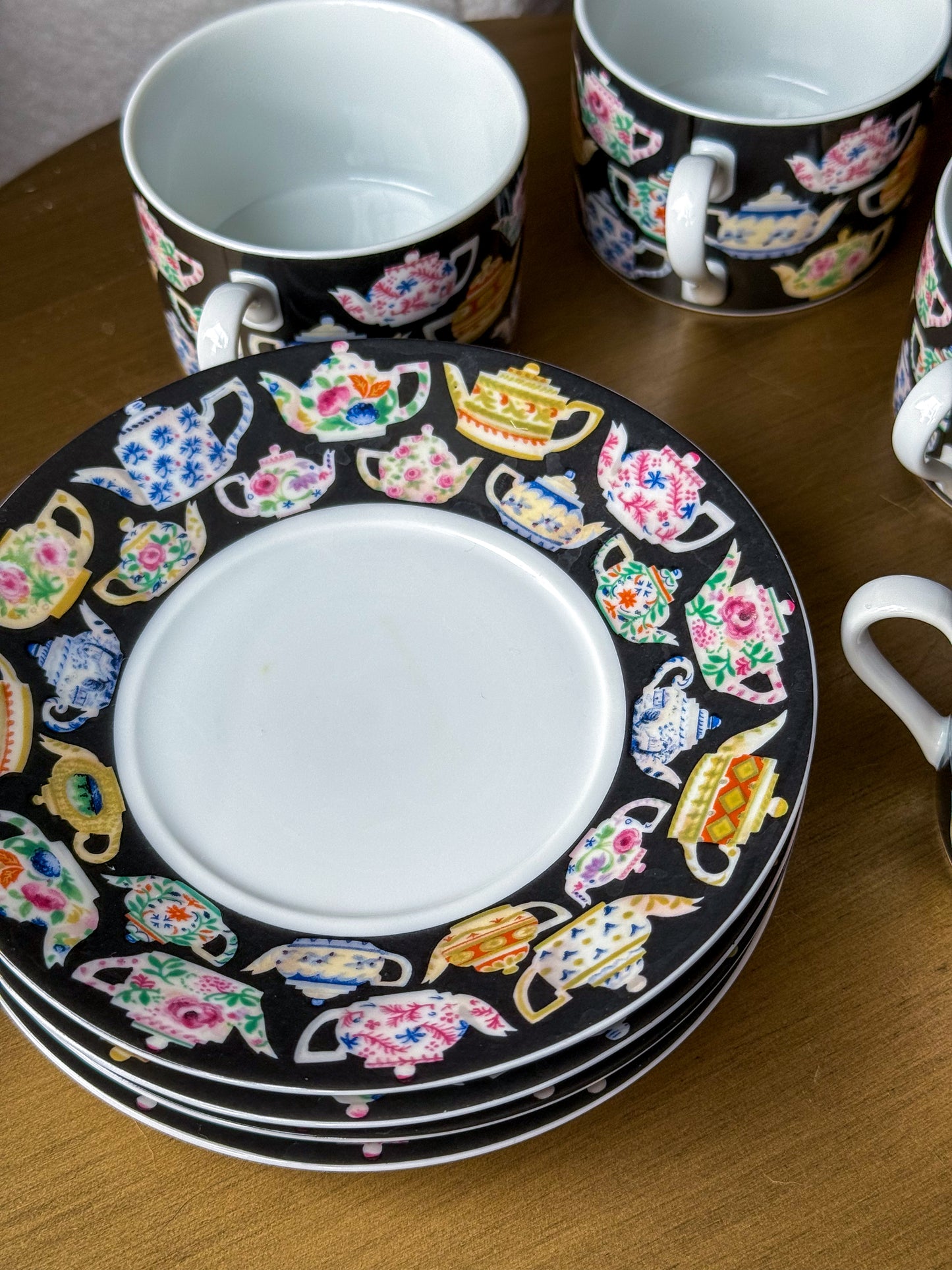 Dept 56 “Tea Leaves” Teacup + Saucer Set