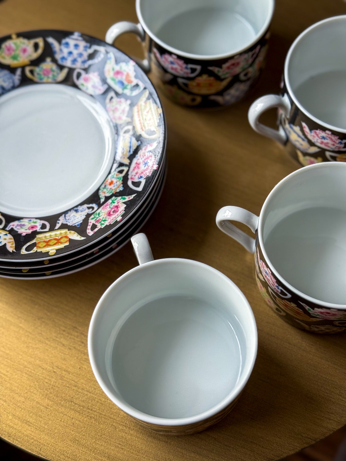 Dept 56 “Tea Leaves” Teacup + Saucer Set