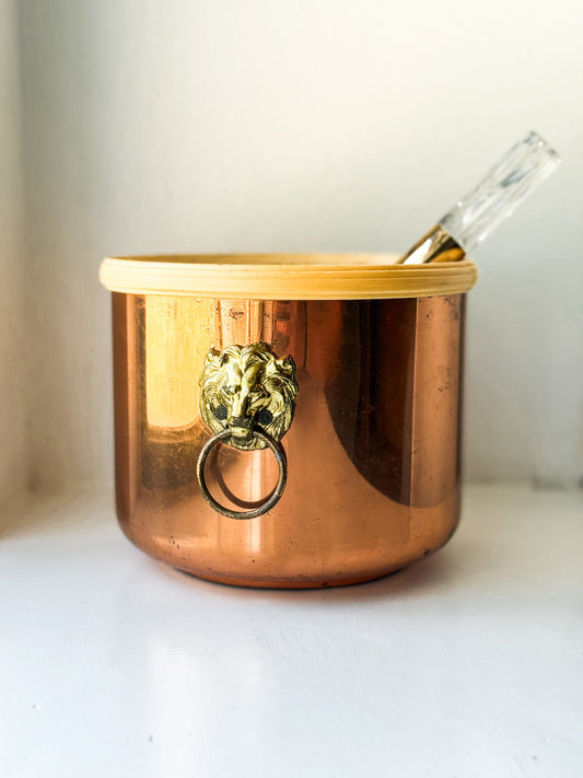 Vintage Polished Copper Ice Bucket