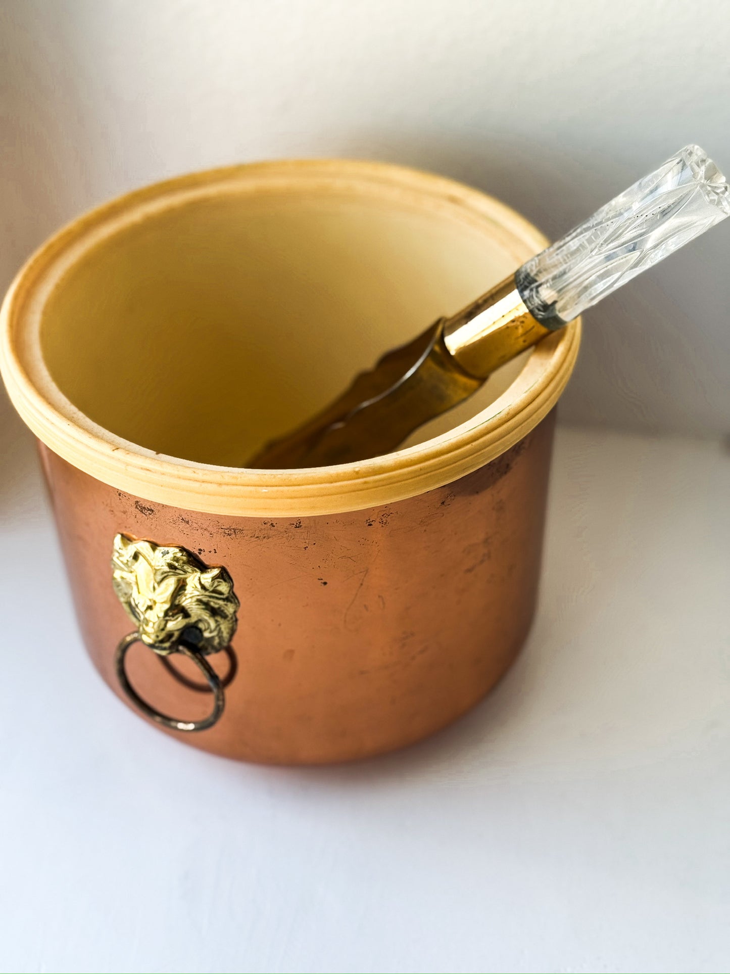 Vintage Polished Copper Ice Bucket