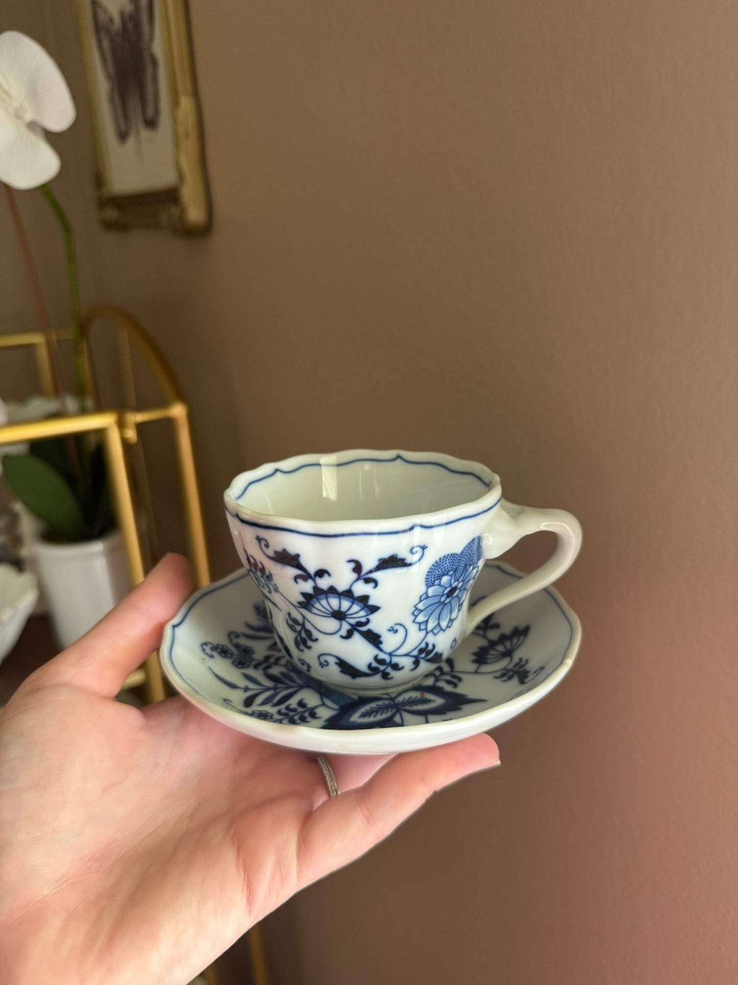 Blue Danube "Blue Onion" Teacup & Saucer