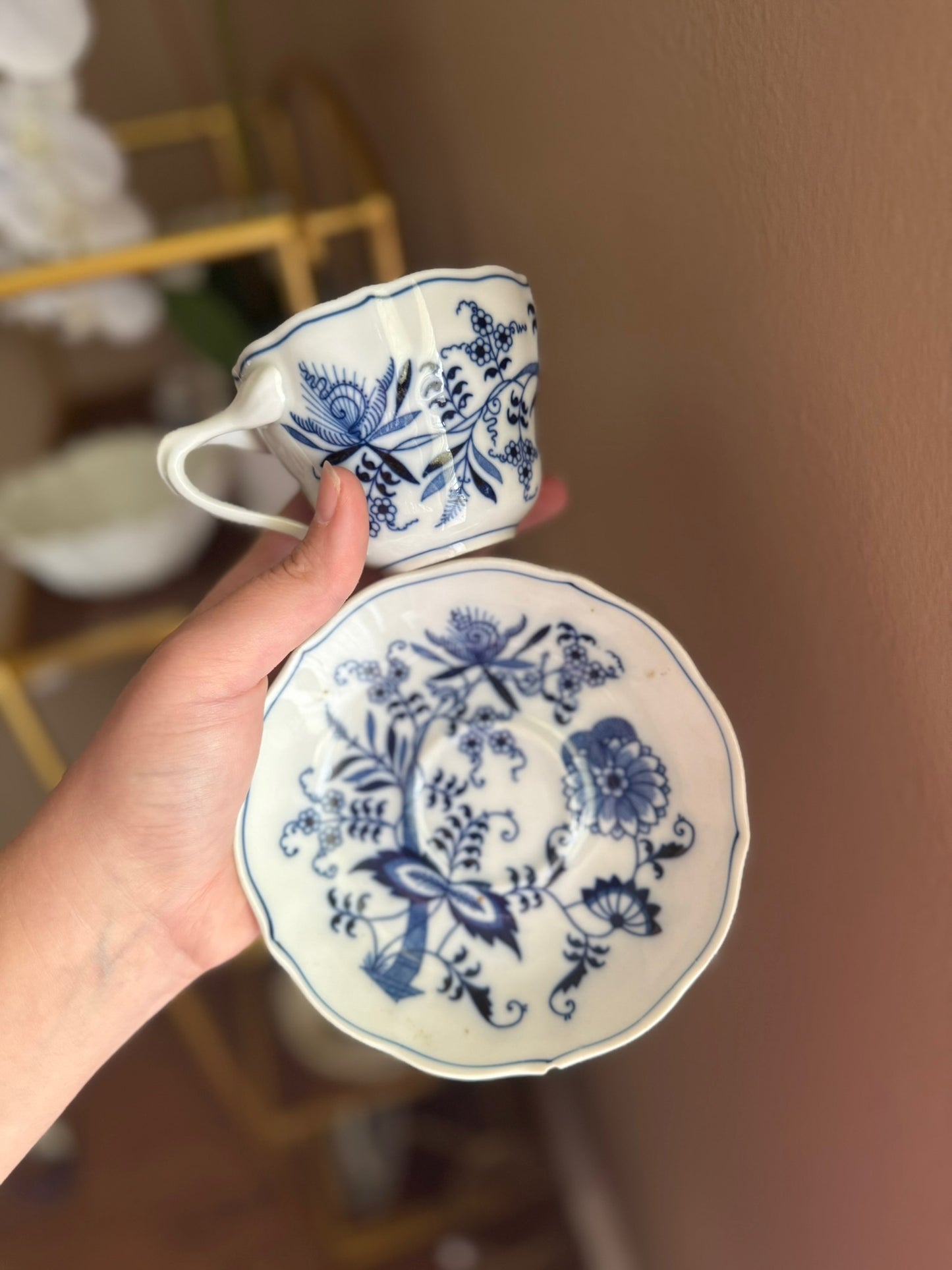 Blue Danube "Blue Onion" Teacup & Saucer