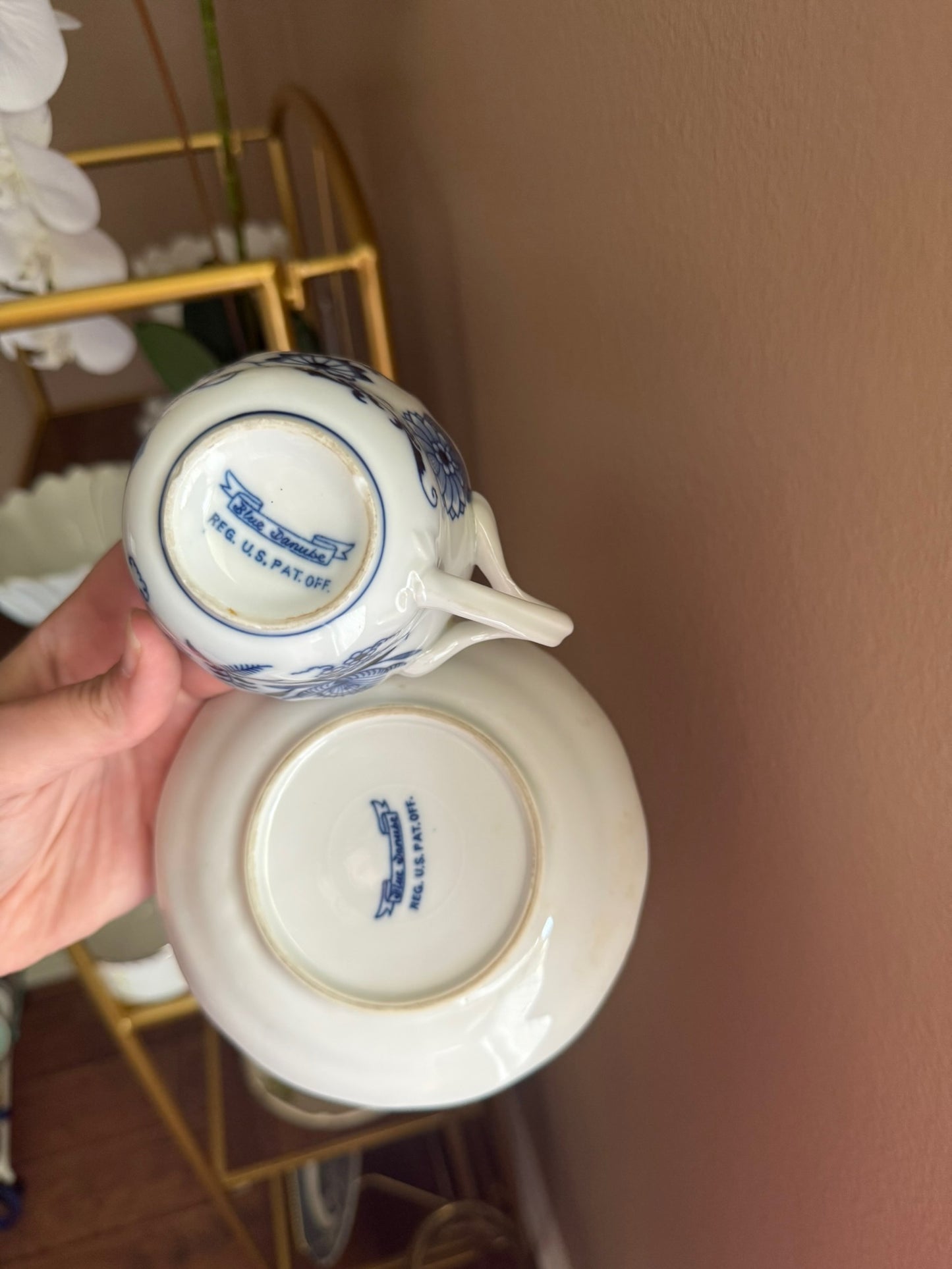 Blue Danube "Blue Onion" Teacup & Saucer